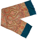 Art Nouveau Wool Blend Mens Colourful Vintage Oblong Long Scarf