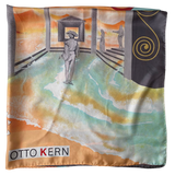 Vintage Otto Kern Abstract 1990s Original Designer Pastel Print Square Head Scarf