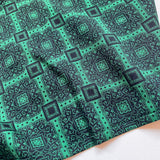 MOD Green Printed Wool Blend Mens Colourful Vintage Oblong Long Scarf
