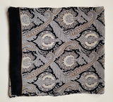 Vintage Silk Grey Paisley Art Nouveau Men’s Long MOD Evening Scarf- Silk Vintage Gift - Scarf Lovers Gift
