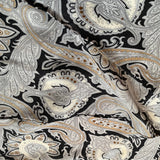 Vintage Silk Grey Paisley Art Nouveau Men’s Long MOD Evening Scarf- Silk Vintage Gift - Scarf Lovers Gift
