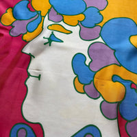 Rare Vintage 1960s Peter Max Pink Psychedelic Acetate Collectors Scarf